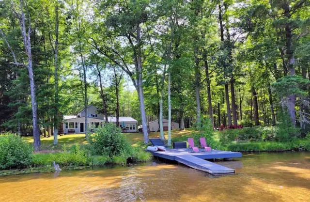 Rapid River Retreat riverfront close to Torch Lake