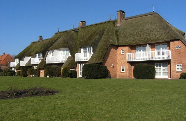Maison de chaume Hus à Wurth, FeWo Polarmöwe, à seulement 300m de la plage, WiFi