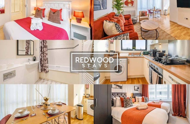 Festival Place, Modern Town Center Apartment, Perfect for Contractors & Families