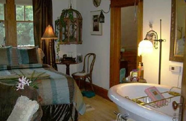 Relax in our English Garden King Suite at The Cobblestone Bed & Breakfast