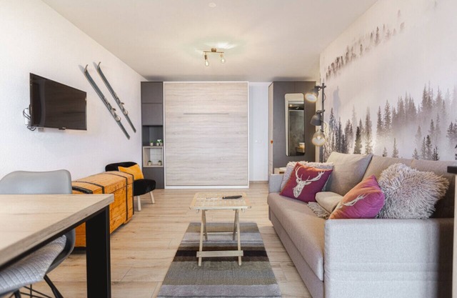 Studio rénové avec vue imprenable sur les Alpes
