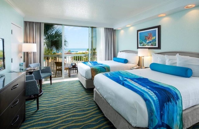 Resort View with Balcony 2 Double Beds at RumFish, Pool