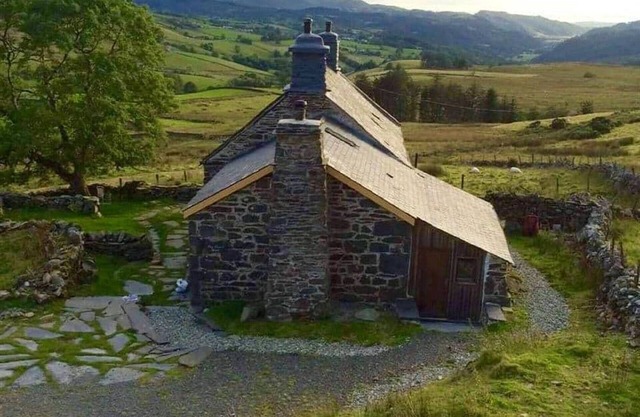 Restored Welsh cottage, pet friendly, wood burning stove, walks from the door.