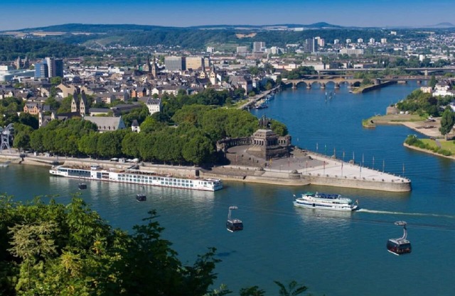 Diamant du Rhin dans la ville thermale de Coblence-Ehrenbreitstein