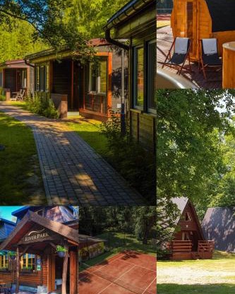 River Park Domki Wśród Drzew Wzdłuż Rzeki