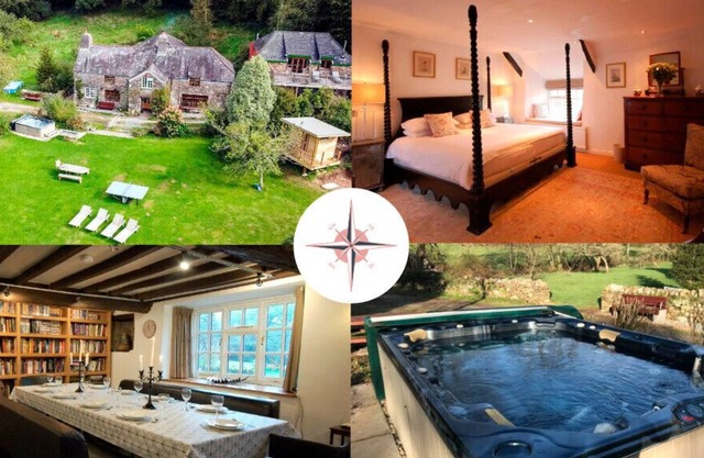 YEO - Superbe ferme de 800 ans, pour 12 personnes, + bain à remous, dans plus de 100 acres privés