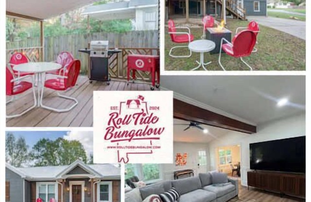 Roll Tide Bungalow-3 miles to UA- 5 TVs- Game Room