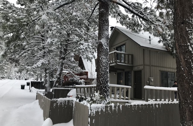 ROMANTIQUE BIG BEAR CABINE TERRASSE dans les bois avec 2 cheminées grande cour clôturée