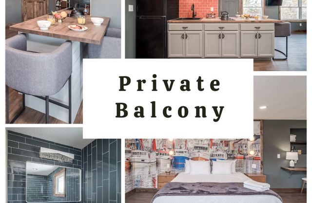 Kitchen | Private Balcony | King Bed | Free Parking | Desk / Workstation