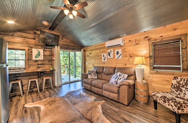 Rustic Dog-Friendly Cabin w/ Deck & Fire Pit!