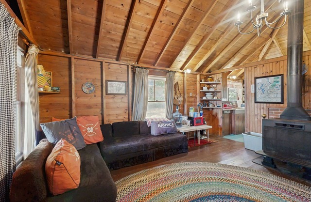 Rustic, dog-friendly lakefront cabin w/ gorgeous lake views and private W/D