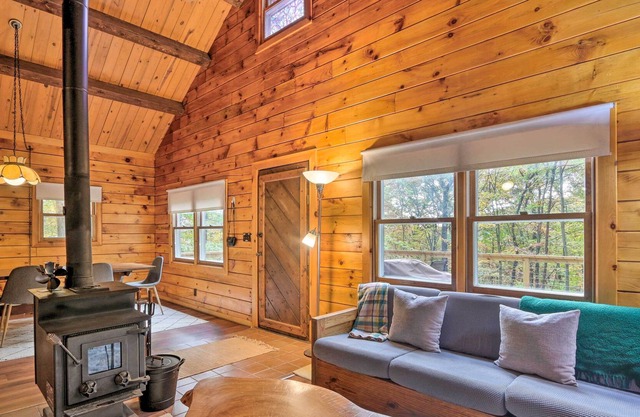 NEW! Rustic Log Cabin w/ Updated Interior & Deck!