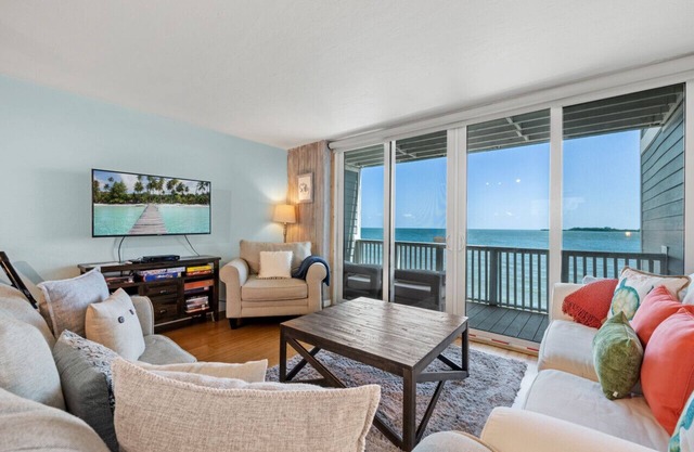 Endless Gulf views from this 2 bedroom waterfront townhome