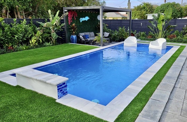 Santorini Blue Beach House - Brand new heated pool with backyard oasis!