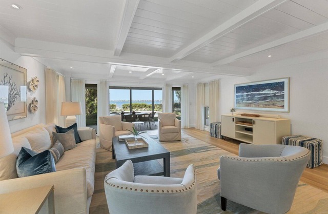 Sarasota Renovated Waterfront Home with Dock Wide Open Bay Views Heated Pool