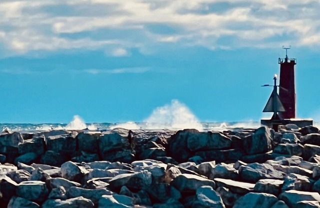 Vues panoramiques sur le lac à Sheboygan