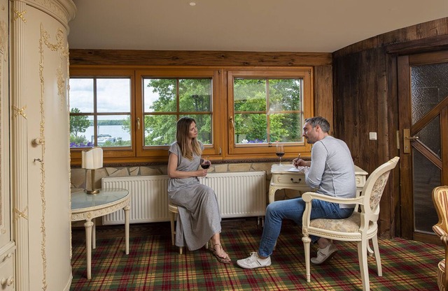 Schloss Suite, Badewanne/dusche/wc, Seeblick