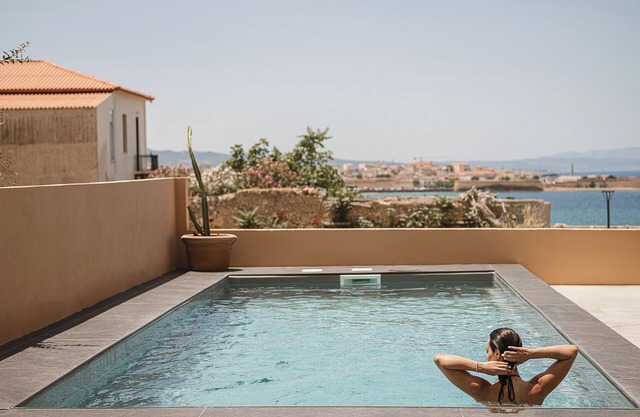 Seafront Stay with Pool in the Heart of Chania’s Tabakaria District.