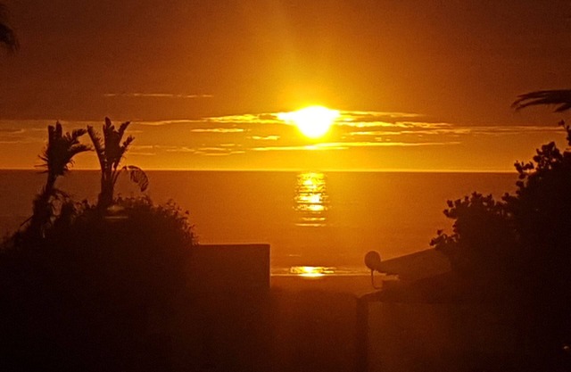 Vues sur la mer et couchers de soleil ....