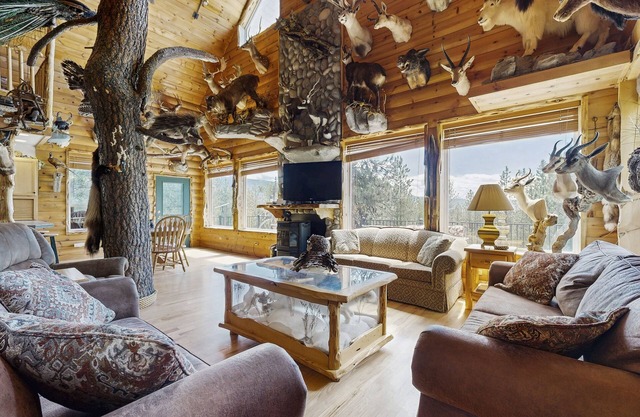 Pavillon de chasse isolé avec une collection incroyable, une terrasse et un foyer!