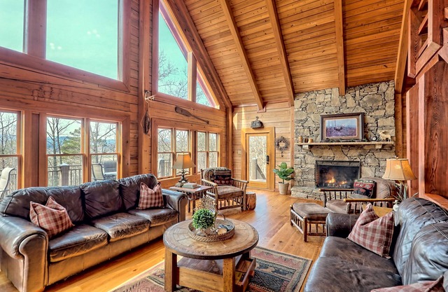 Secluded Mountain Lodge & Waterfront Cabin w/King Beds, Firepit, Game Room....