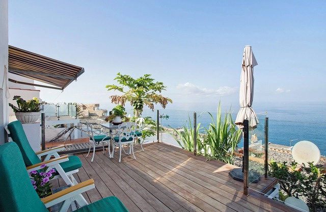 Bungalow mitoyen 'La Casa De Ramón' avec vue sur la mer, Wi-Fi et climatisation