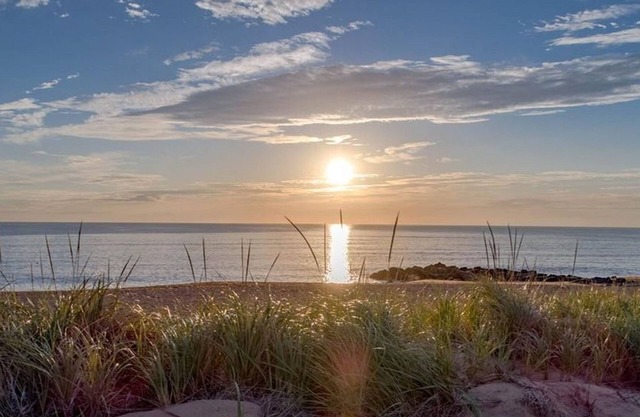 Beach front. Private beach access, 100 yards from deck to the water. Book now!