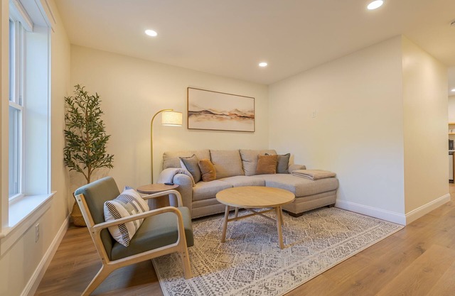 Serene 2-bedroom apartment with WiFi in Ellsworth with a backyard stream.
