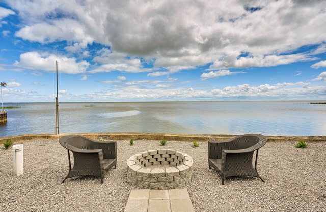 Serene Lakefront Standish Home w/ Fire Pit & Grill