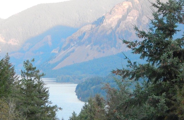 Cabine Shellrock avec vue sur le fleuve Columbia