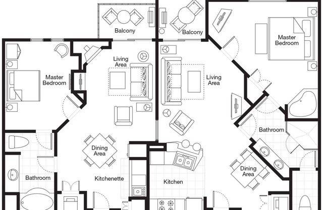 Sheraton 2-bedroom, 2 Bath, 2 living rooms with WiFi, AC in Avon Vail Valley