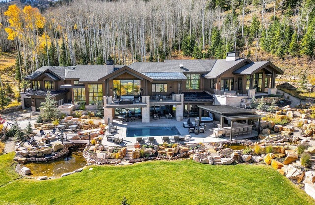 Ski in out secluded mountain sanctuary with private pool, hot tub, game room