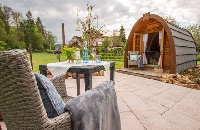Sleeping in a pod house, Germany
