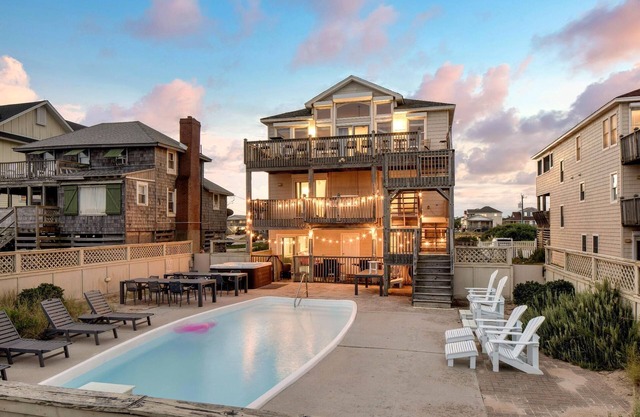 Sleeps 28 | Beachfront w/ Pool, Hot Tub, Game Room | Atlantic Watch by AvantStay