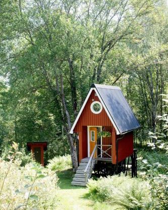 Small Cabin With Outdoor Kitchen By Forest Stream