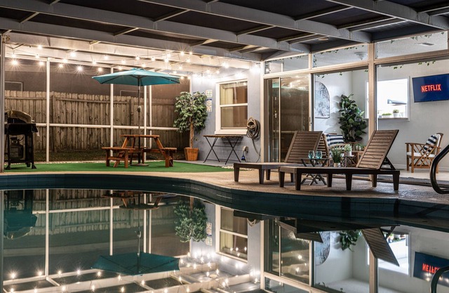Solar Heated Pool Paradise/5mins 2 beach/Games/BBQ