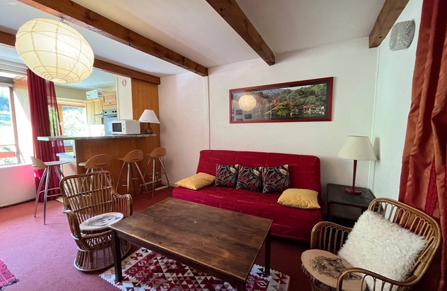 Appartement T2 plein sud au pied des pistes, 6 pers, Box à skis