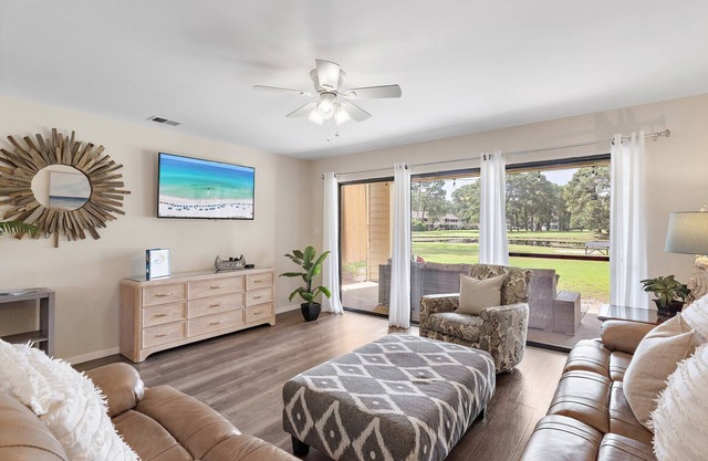 Spacious Beach home with Resort Pools, Pickleball, Walk to the beach and shops.