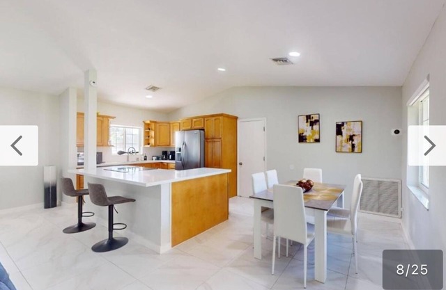 Spacious home with enclosed yard , fire pit and playground