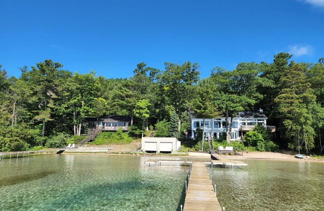 Spacious Lakefront Retreat w/ 2 Homes, Private Beach, Docks & Amazing Location