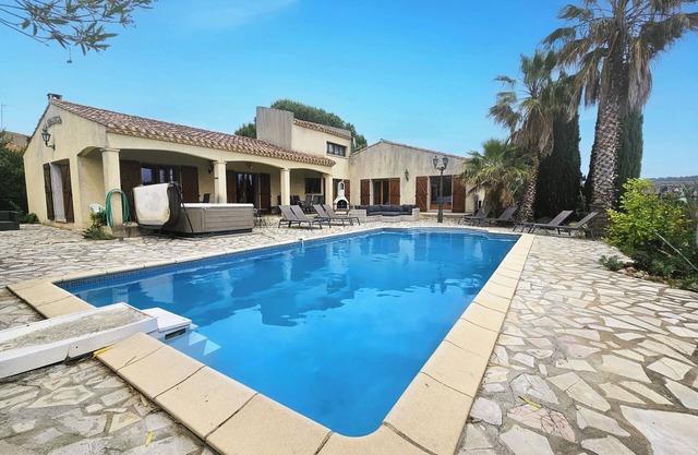 Spacious villa with a private pool and hot tub