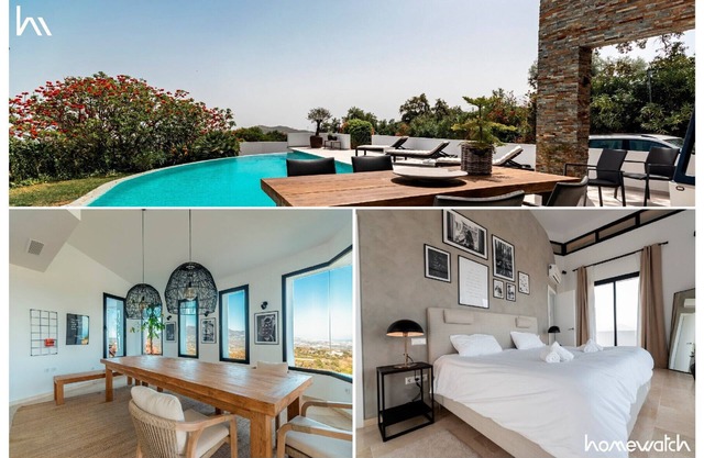 Spectaculaire villa avec piscine à débordement et vue sur la mer, à Ojén