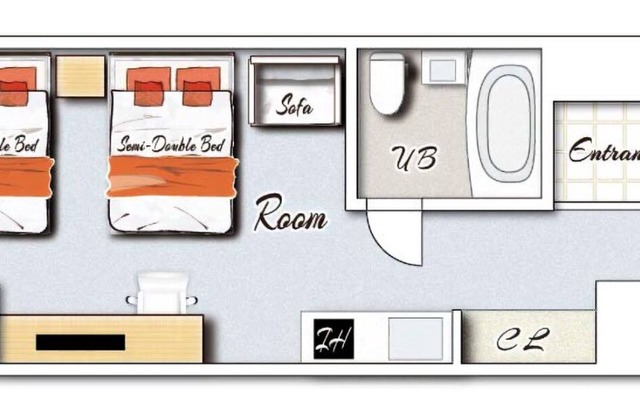 Standard Room 2 semidouble beds nonsmoking ro / Miyazaki Miyazaki