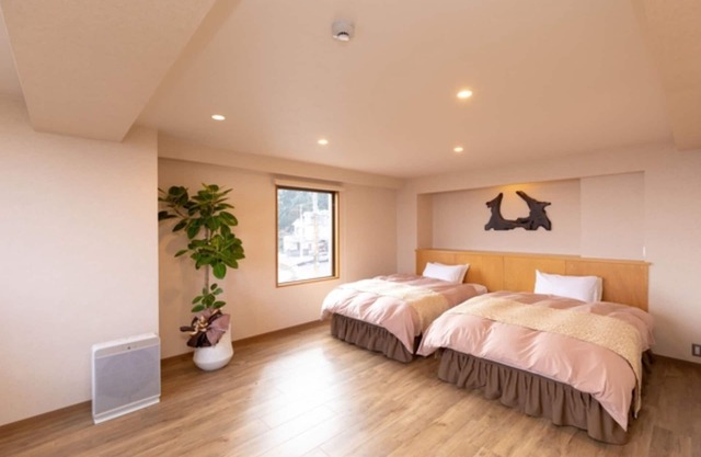 Stay without meals 3F Twin room with indoor hot spring bath nonsmoking / Beppu Ōita