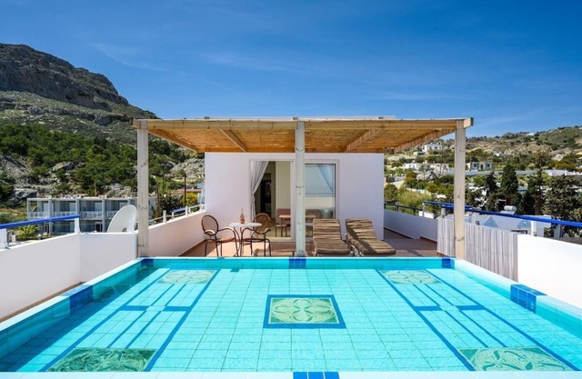 Stegna Sunrise Suite with private pool & sea view