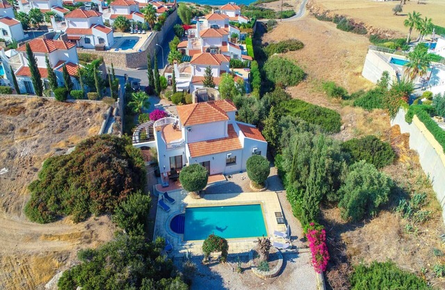 Stone feature Villa with secluded pool and garden in peaceful seaside location