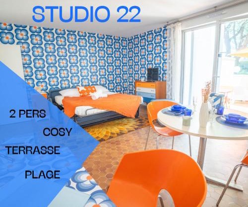 Studio 22-Clim-Wifi-Terrasse-Plage