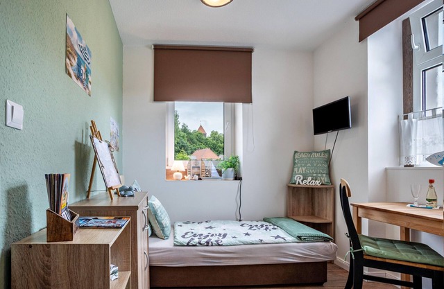 Studio 'Minimalistisch Bootsmann Koje' avec terrasse partagée, Wi-Fi et climatisation