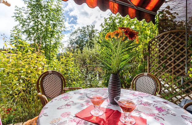 Studio 'Chiemgau - Erleben' avec vue sur les montagnes, jardin et Wi-Fi.