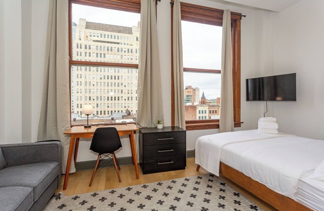 Studio at the Frank in the heart of Downtown.